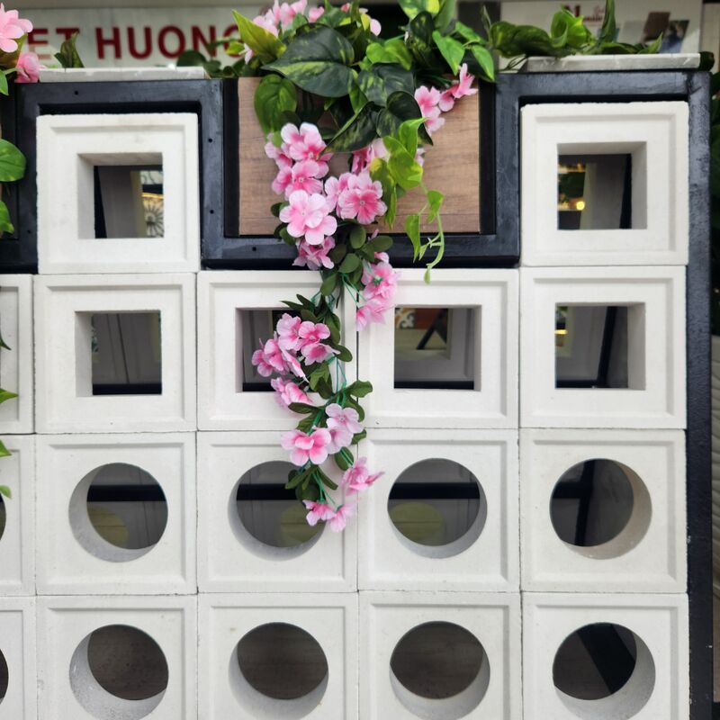 Cement component baksteen Vierkante vorm Scherm Achtergrond Muurbord Scherm Holle 3D-ontwerp Naadloze snelle installatie Decor