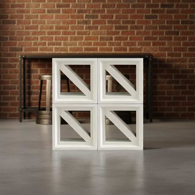 Cementen Breeze Block Gesinterde Massieve Vuurstenen voor Buitenmuur Geometrische Ruimteverdeling en Schermblok Toepassingen