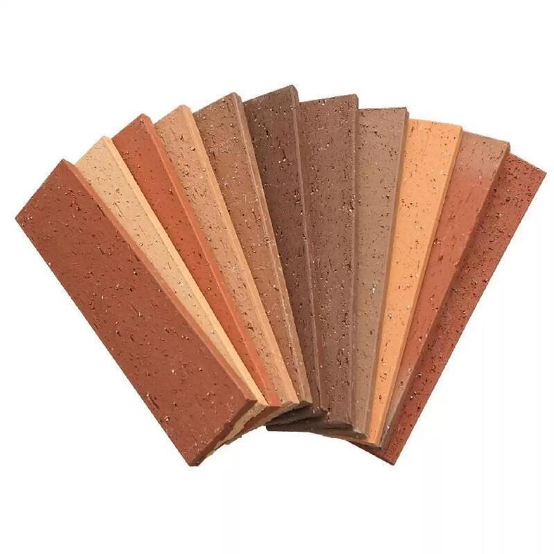 Huis Buitenkant Antieke Rode Brick Veneer Tile Face Clay Split Brick Cladding Tiles voor Muur