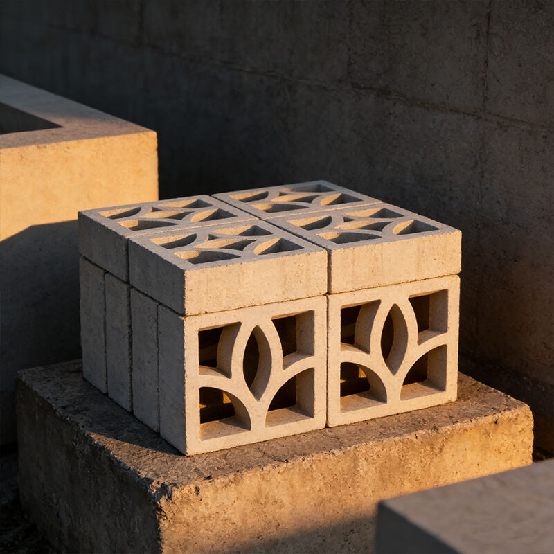 Minimalistische lineaire serie Wit betonnen scherm Briesblokken Cement Component baksteen voor moderne gevels