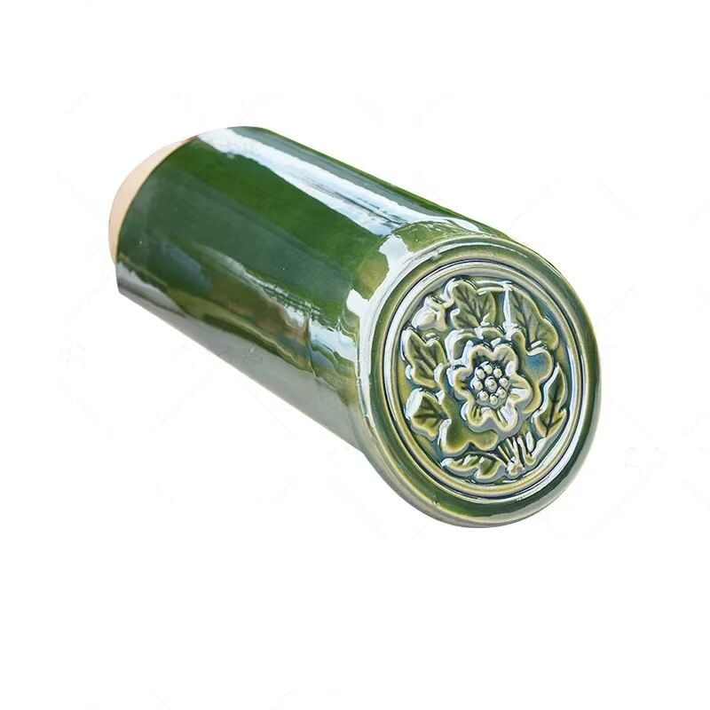 Groen dakdesign Filippijnen Goedkope glazen tegels met gaten voor het oude Chinese dak