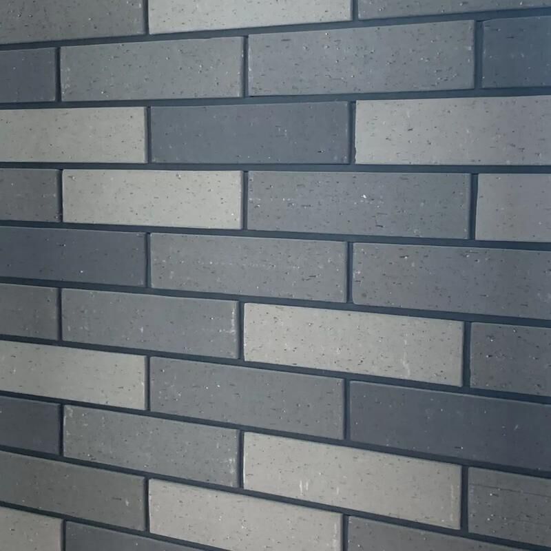Matte afwerking Buiten Grijs klei baksteen Split Face Brick Wall Covering Veneer Tile Extrusion Gesinterd proces