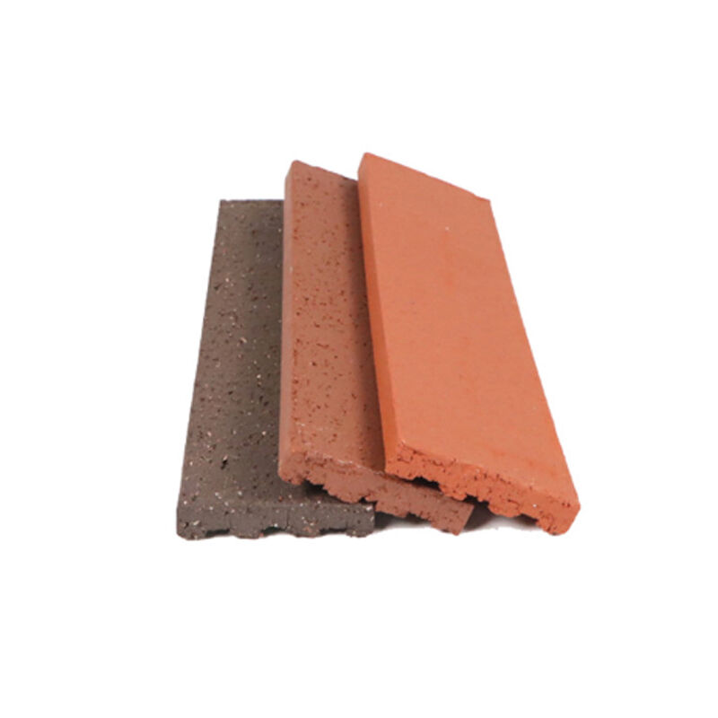 Rood Split Face Clay Brick Veneer 240*60mm Extruded Fired Facade Tile voor buitenmuurbekleding Commerciële en residentiële gevels