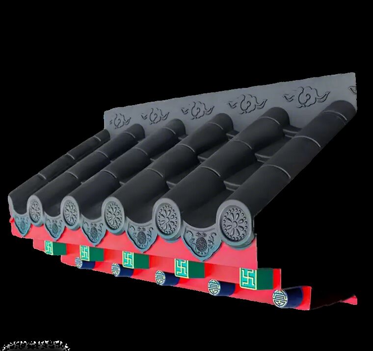 Plastic Shingles Thick Colorful Painting Polypropylene Roof Tile Chinese Classical Asian House Roof Decoration