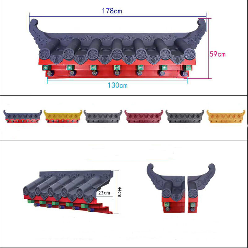 Lightweight Plastic Antique Roof Tiles – Traditional Chinese Eaves Sheet Building Materials for Commercial & Residential