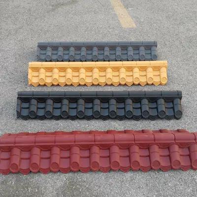 Red Lightweight Roof Sheet Corners Garden Shed Ridge Tiles Plastic Chinese Roof Decoration
