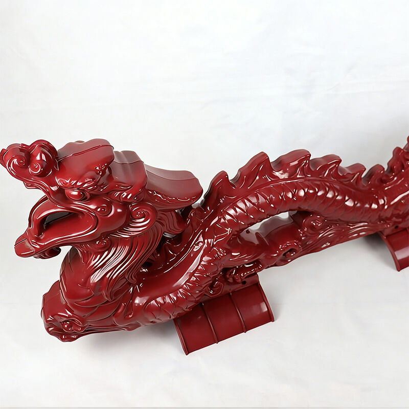 Polypropyleen Chinese tempel dak Aziatische antieke stijl Decoratief daktegel Rood