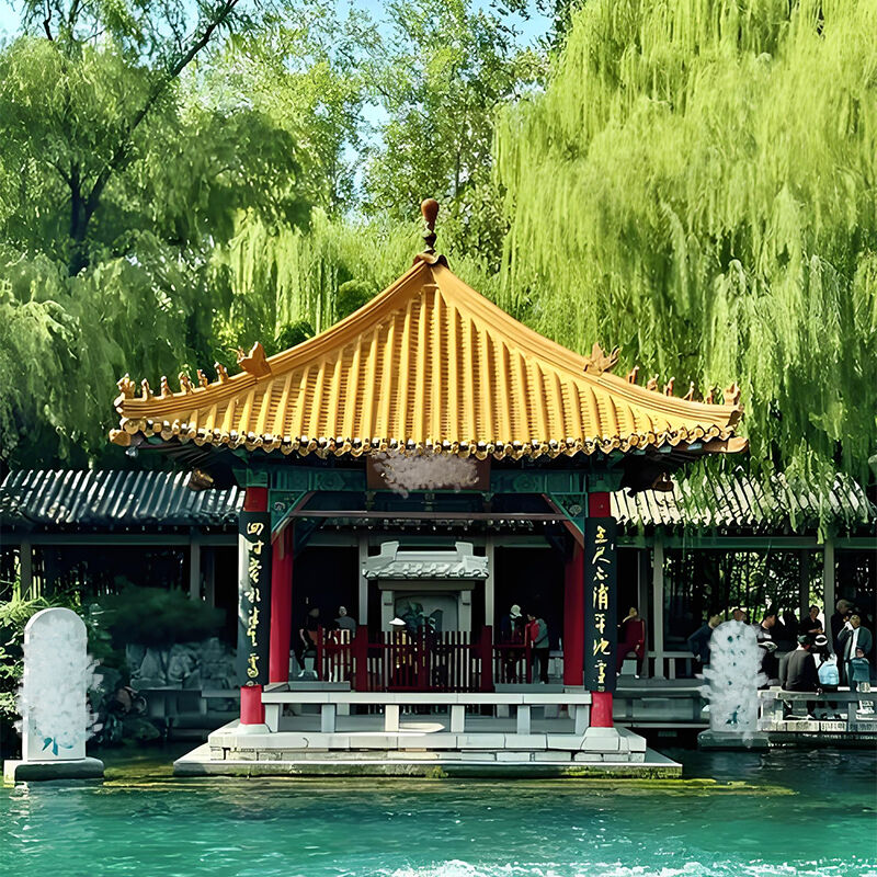 Traditionele Chinese stijl geglazuurde tegels Keramische glanzende daktegels voor tuin Landschap Architectuur Tempelpaviljoen Theehuis Culturele cultuurcentrum
