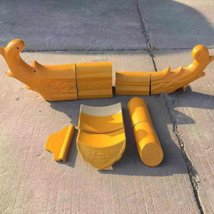 Traditionele Chinese stijl geglazuurde tegels Keramische glanzende daktegels voor tuin Landschap Architectuur Tempelpaviljoen Theehuis Culturele cultuurcentrum