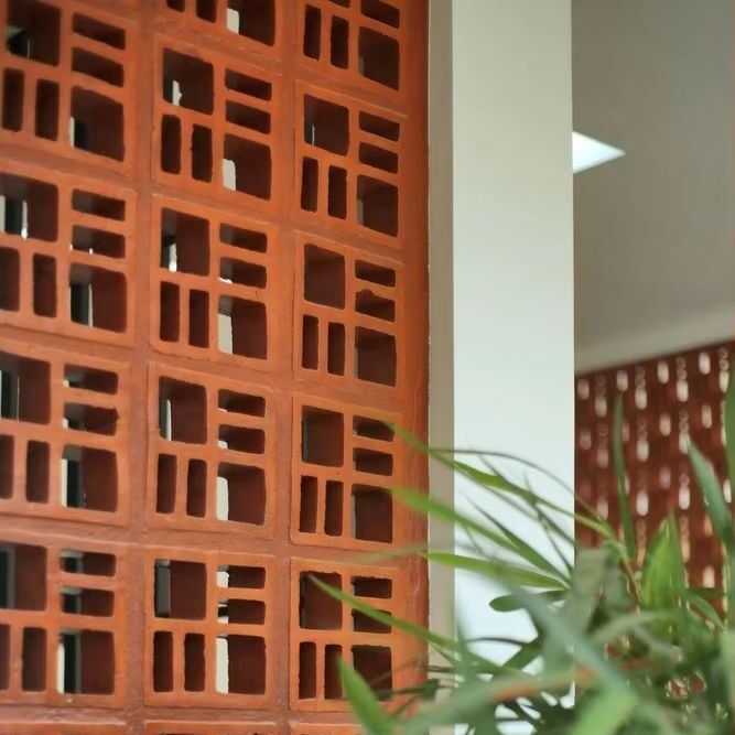 Terracotta Breeze Block Panelen Architectonisch Muurontwerp Decoratieve Geperforeerde Bakstenen