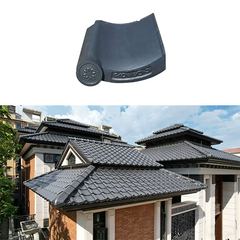 Aziatische stijl Japanse klei daktegels Traditionele tegels Duurzame waterdichte machine gemaakt voor tempel tuin villa dak