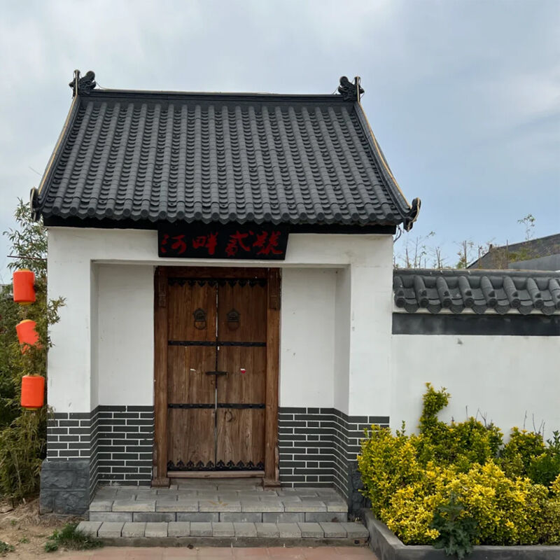 PP kunststof dakpan Chinese antieke stijl imiteert oude harstegel Lichtgewicht synthetische dakpan voor dakbedekking