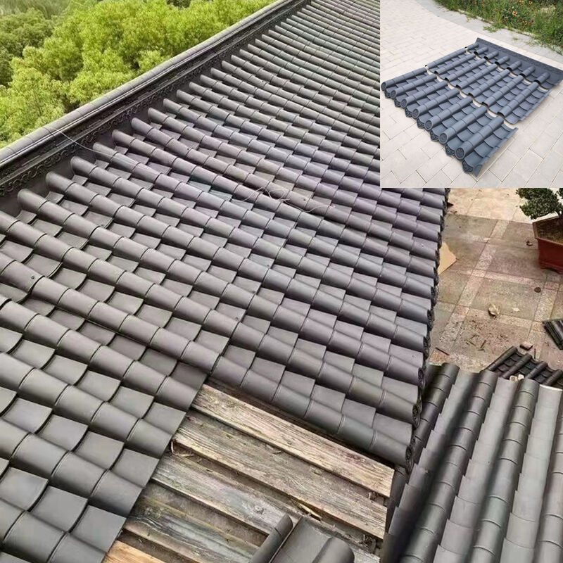 Lichtgewicht PP Plastic Chinese Oude Dakpan Anti-corrosie Synthetische Dakplaat voor Paviljoen Tuinhuis