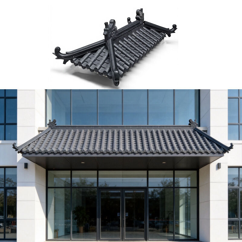  Traditional Chinese Style PVC Resin Plastic Antique Roof Tile Industrial Corrugated Roof Panel for Hotel Applications