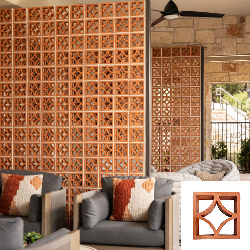 Terracotta Breeze Blok Holle Muur Baksteen Decoratief Ventilatieblok voor Thuiskantoor Keuken Buitenpartitie