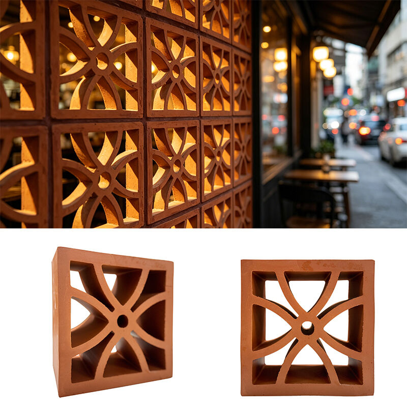 Bouwmaterialen Schermmuur Terracotta Briesblok Geperforeerde Gevelbakstenen Muurdekoratieve Hole Ventilatieblokken