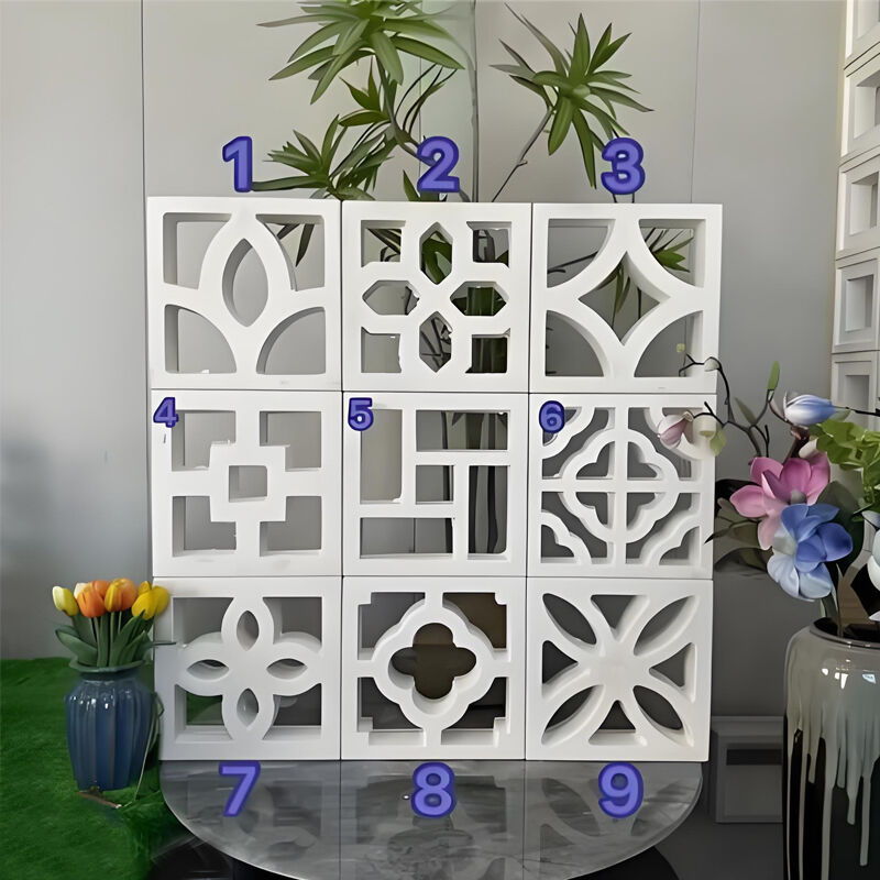 Voorgevormde betonnen briesblokken Sterrenpatroon Decoratieve briesblokken voor schermen en wandoplossingen