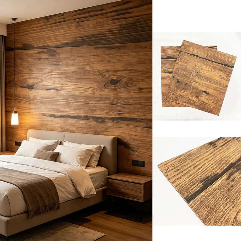 Buiten Ceramisch imiteer de Houten Tegels van de Oppervlakte Flexibele Muur Bouwend Decoratief Materiaal