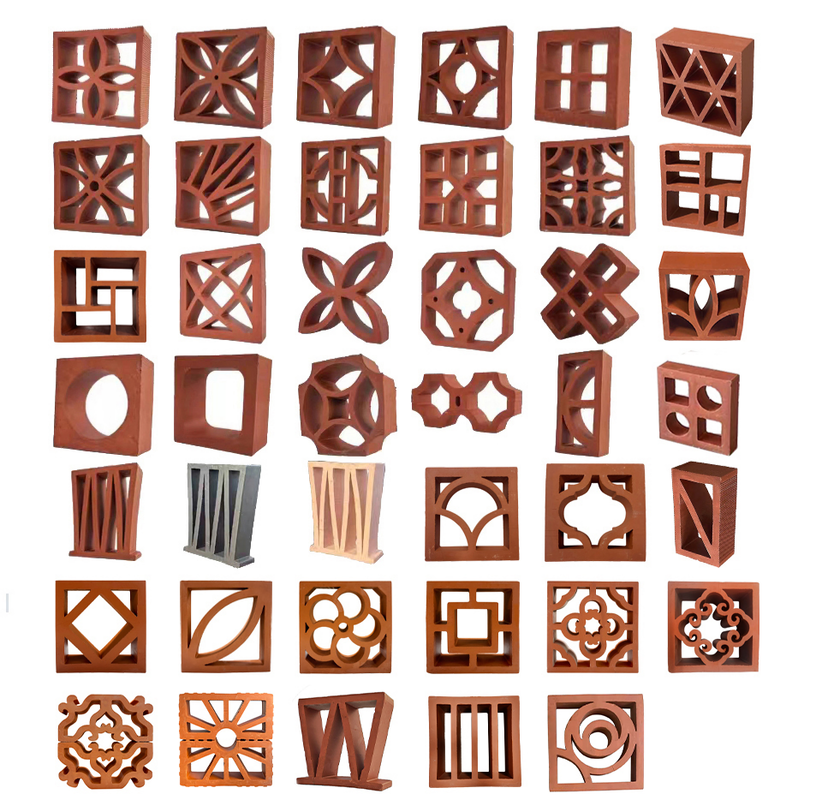 Fabrikant van terracotta Breeze-blokken Decoratieve holle kleistenen voor gevels en tuinmuren