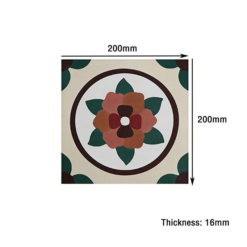 Vintage Flower Cement Tile Flower Pattern Decorative Wall Floor Tile Voor Cafe Hotel Huis Renovatie