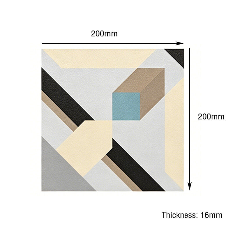 Encaustic Cement Tegel Modern Europees Mat Interieur Vloertegel Randen Tegelaccenten Antislip Villa Hotel Gebruik Geometrisch Patroon