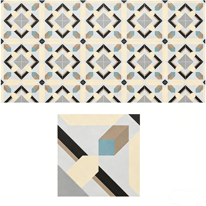 Encaustic Cement Tegel Modern Europees Mat Interieur Vloertegel Randen Tegelaccenten Antislip Villa Hotel Gebruik Geometrisch Patroon