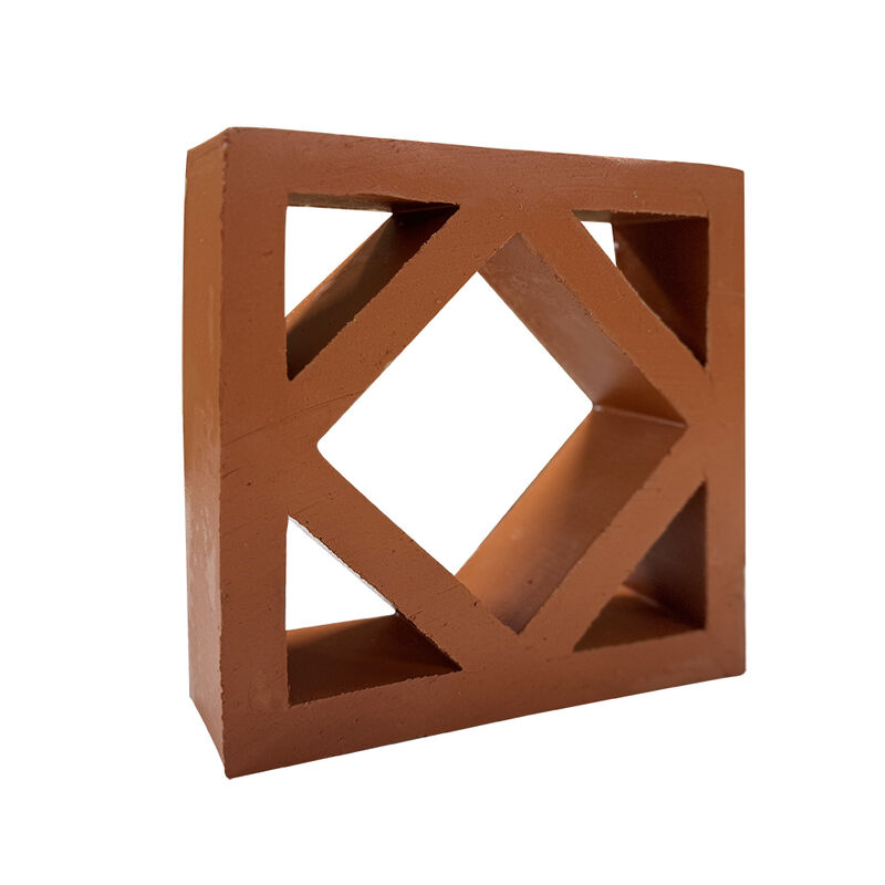 Weerbestendige rode terracotta holle blokken decoratieve klei bries blokken voor binnenplaats privacy scherm muren