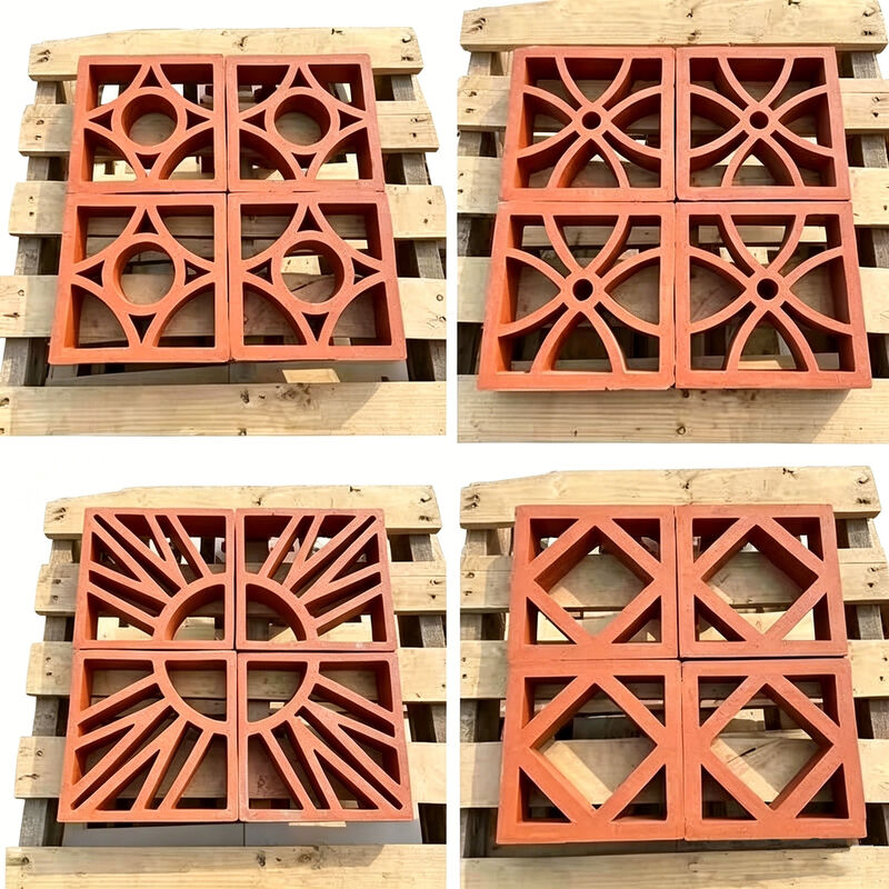 Terracotta Breeze Block Hollow Clay Screen Block voor Landschapsmuren Patio Splitsingen Natuurlijke ventilatie