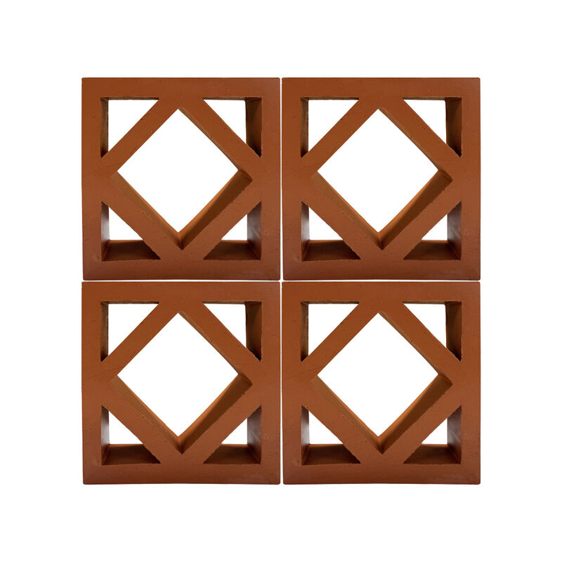 Terracotta Breeze Block Hollow Clay Screen Block voor Landschapsmuren Patio Splitsingen Natuurlijke ventilatie