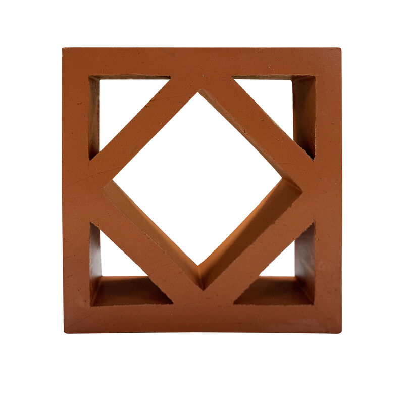 Terracotta Breeze Block Hollow Clay Screen Block voor Landschapsmuren Patio Splitsingen Natuurlijke ventilatie