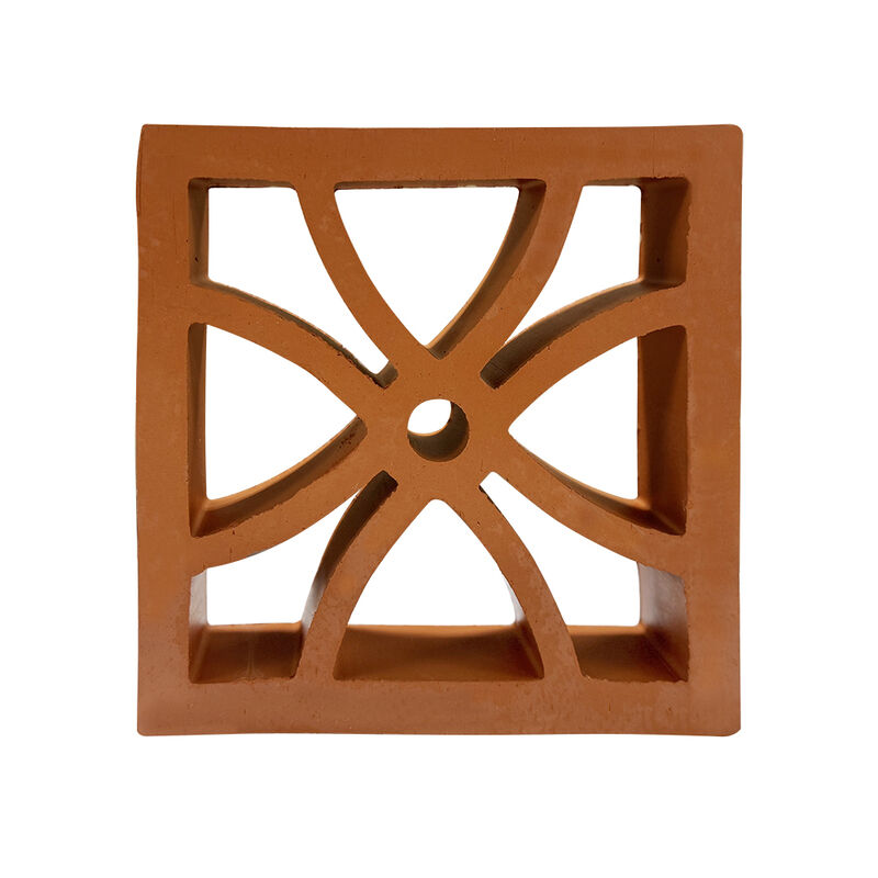 Terracotta Breeze Block Hollow Clay Screen Block voor Landschapsmuren Patio Splitsingen Natuurlijke ventilatie