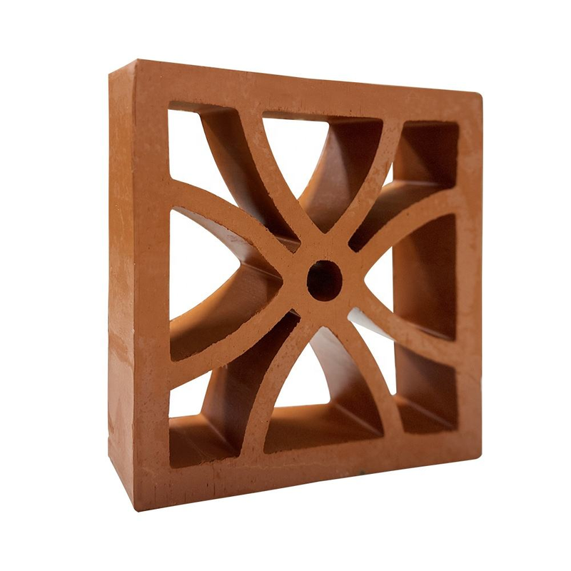Terracotta Breeze Block Hollow Clay Screen Block voor Landschapsmuren Patio Splitsingen Natuurlijke ventilatie
