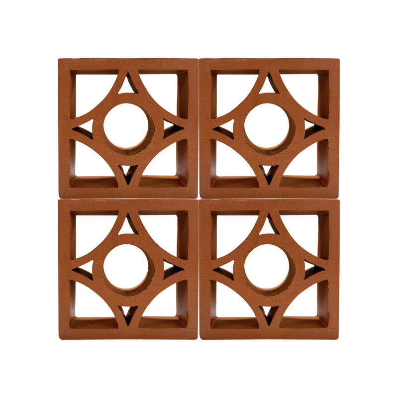Terracotta Breeze Block Hollow Clay Screen Block voor Landschapsmuren Patio Splitsingen Natuurlijke ventilatie