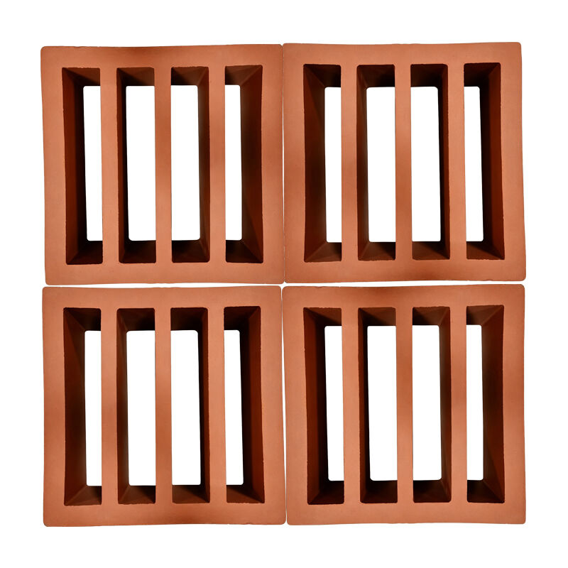 Terracotta Breeze Block Eco Friendly Red Clay Screen Block voor tuinmuren Voorhoven en architectonische gevels
