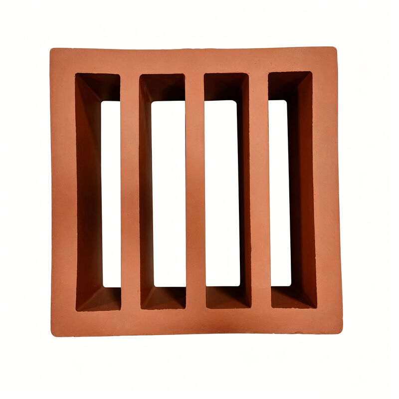 Terracotta Breeze Block Eco Friendly Red Clay Screen Block voor tuinmuren Voorhoven en architectonische gevels