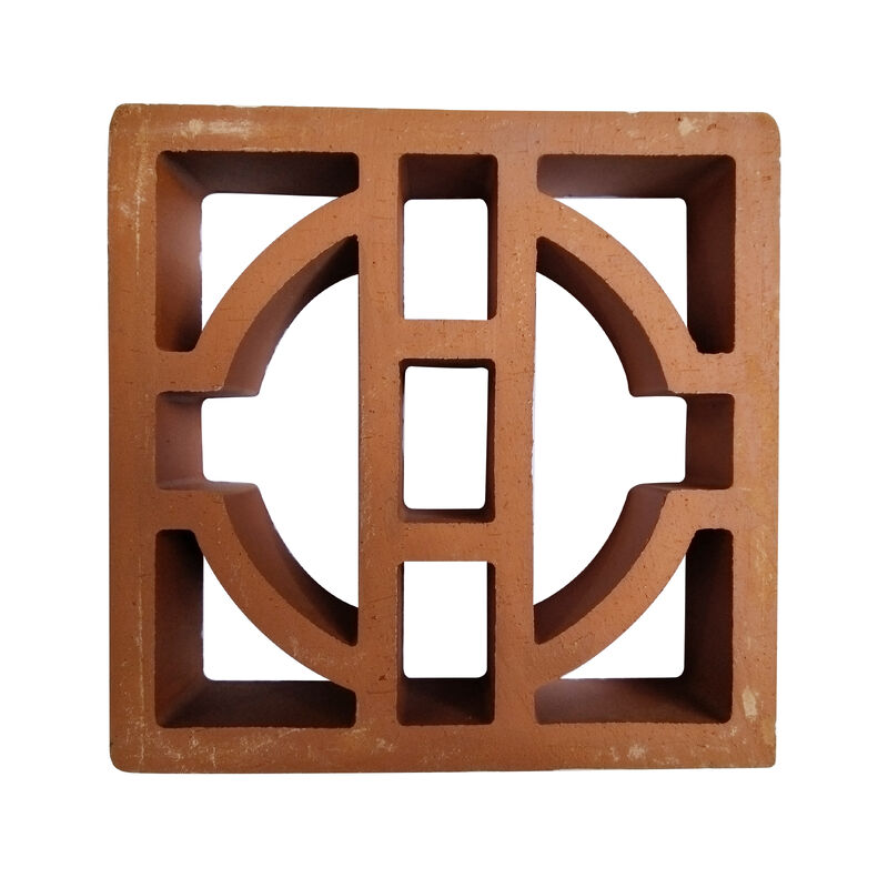 Klassieke geometrische terracotta briesblokken architectonische gebakken kleischermstenen voor moderne gevels