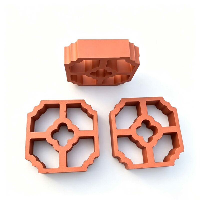 Tuinmuur bekleding Terracotta klei rooster bakstenen hekken blokken voor gevel zonneschaduw schermmuur