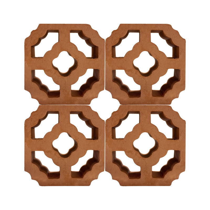 Tuinmuur bekleding Terracotta klei rooster bakstenen hekken blokken voor gevel zonneschaduw schermmuur