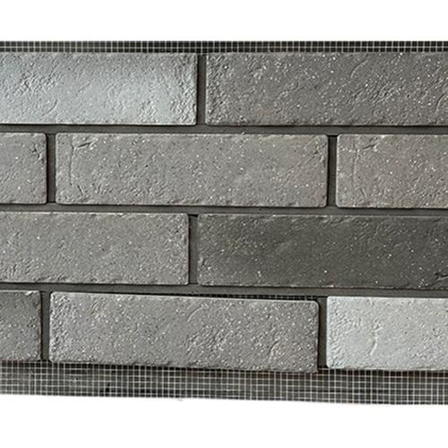 Flexible Clay Wall Cladding Tiles Wire-Cut / Textured Surface Gray Clay Brick for Villa Exterior Facade Cladding Restaurant Wall