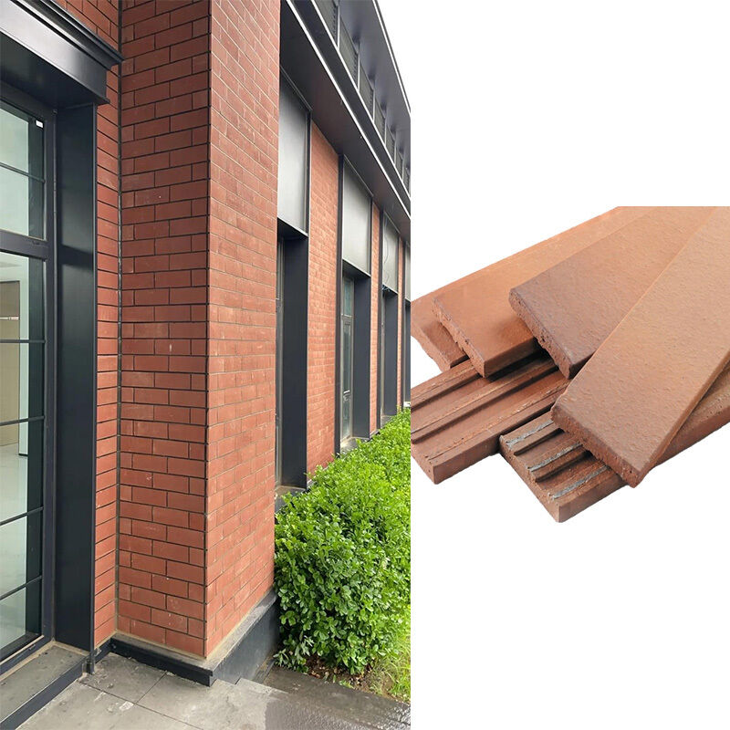 Klei gespleten baksteen natuurlijke terracotta dunne bakstenen wandbekleding voor buiten gevels decoratie en architecturale projecten