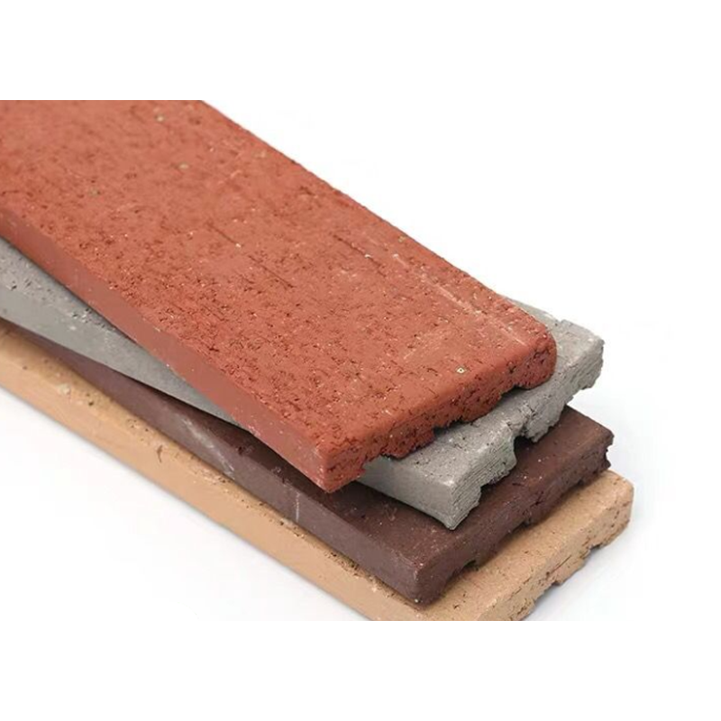 Nautrale Terracotta Rode Split Face Brick Natuurlijke klei Brick Veneer voor buitenmuren Gevels en modern architectonisch ontwerp