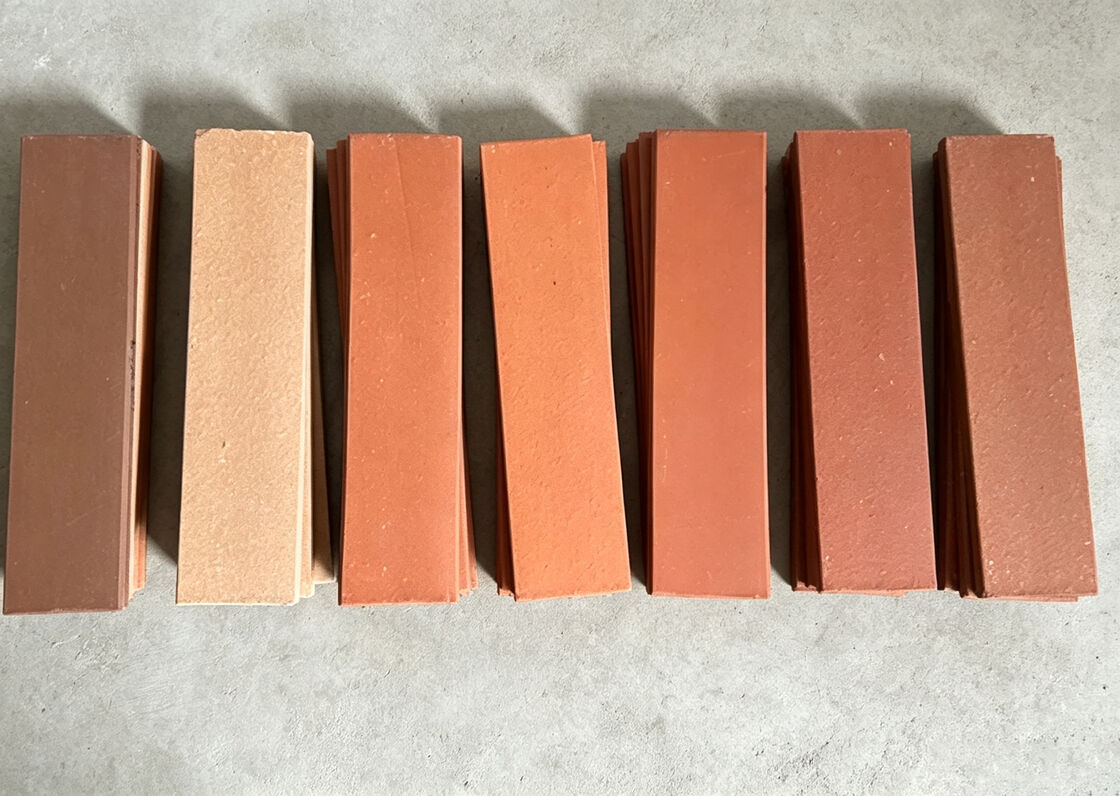 Rode klei Split Brick Thin Brick Tile voor buitenmuur geconfronteerd bekleding Tuin landschap en gebouw decoratie