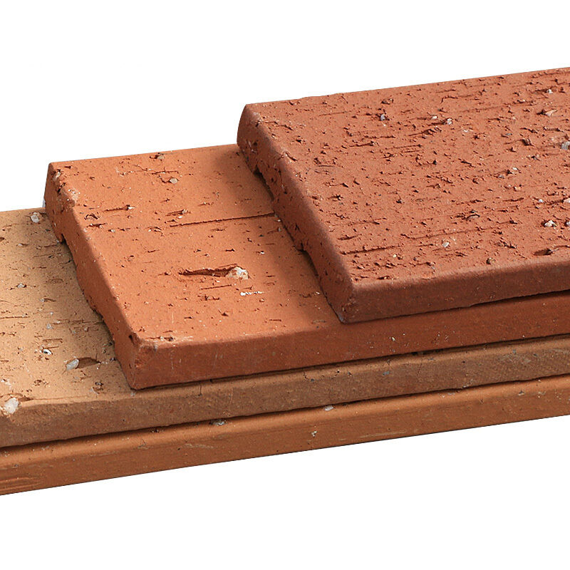 Split Wall Facing Bricks Terracotta L-Shaped Thin Brick Slips Decorative Corner Brick Veneer voor pilaren en wandhoeken
