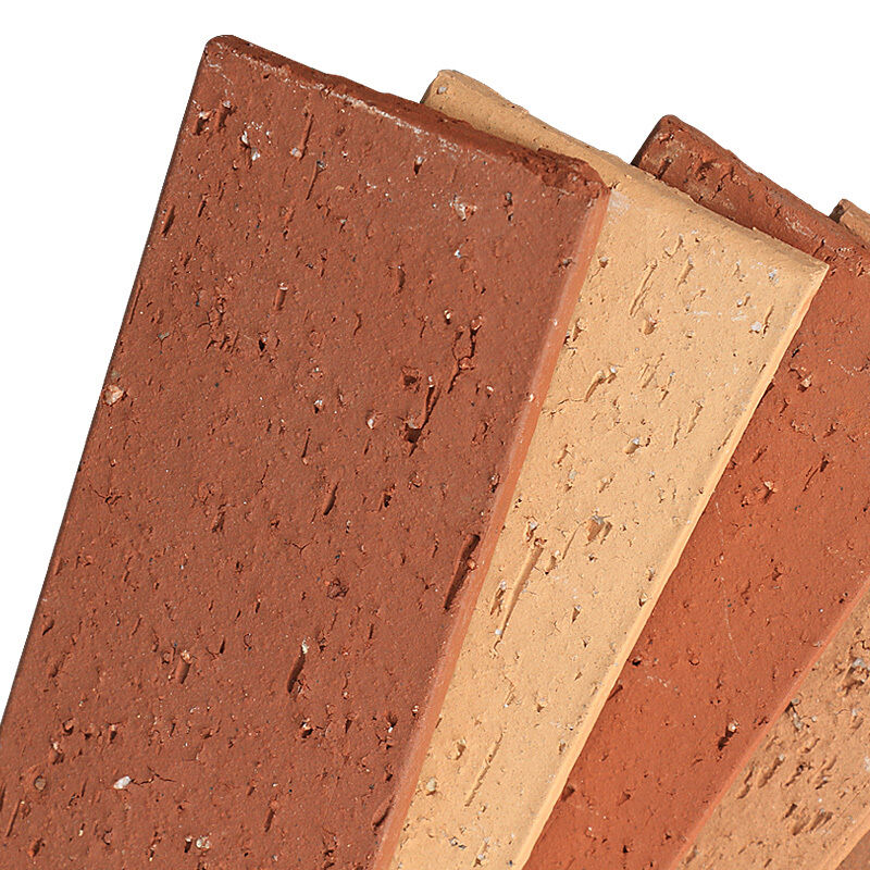 Split Wall Facing Bricks Terracotta L-Shaped Thin Brick Slips Decorative Corner Brick Veneer voor pilaren en wandhoeken