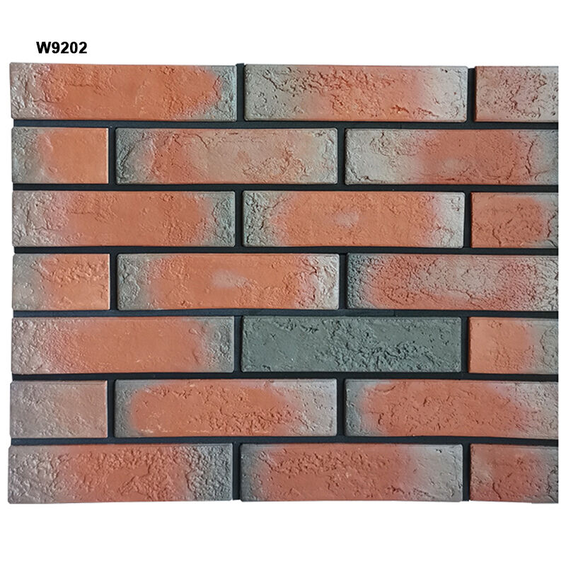 Gespleten muur gezicht baksteen buiten villa tuin buitenmuur decoratie klei gespleten gevelsteen voor gevelconstructie