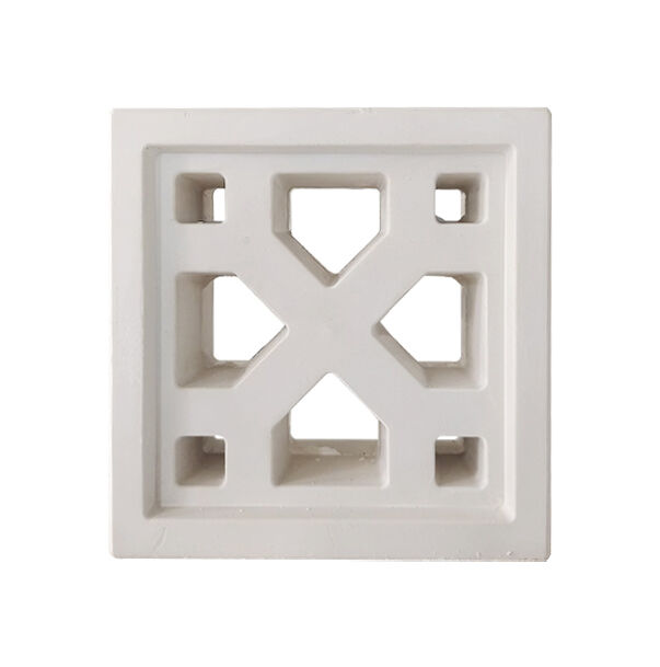 Moderne witte cement briesblokken geometrische holle schermblokken voor interieurruimteverdelers en buitengevels