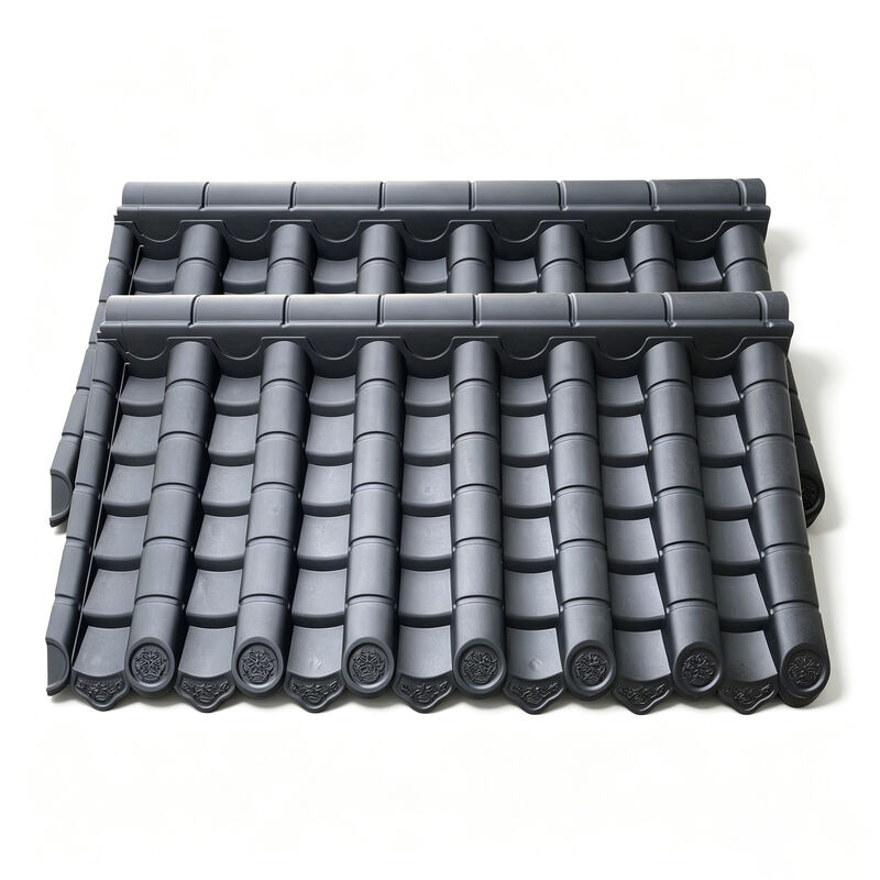 Lichte PP synthetische Aziatische Ridge Cap Strips Weerbestendige Geel & Rood & Zwart Dak Coping voor Paviljoen & tuin muren