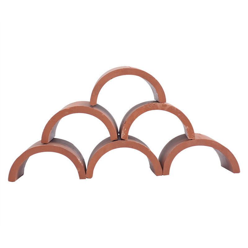 Gekrompen terracotta-kleitegels voor dak- en wandscherm architectonische visschaal roosterblokken voor decoratieve buitengevels