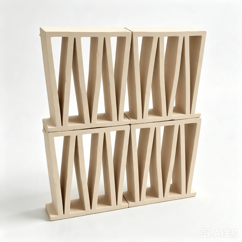 Modernistische Lineaire Veelkleurige Klei Schermblokken Terracotta Windstenen voor Privacy Muren & Kenmerkende Gevels
