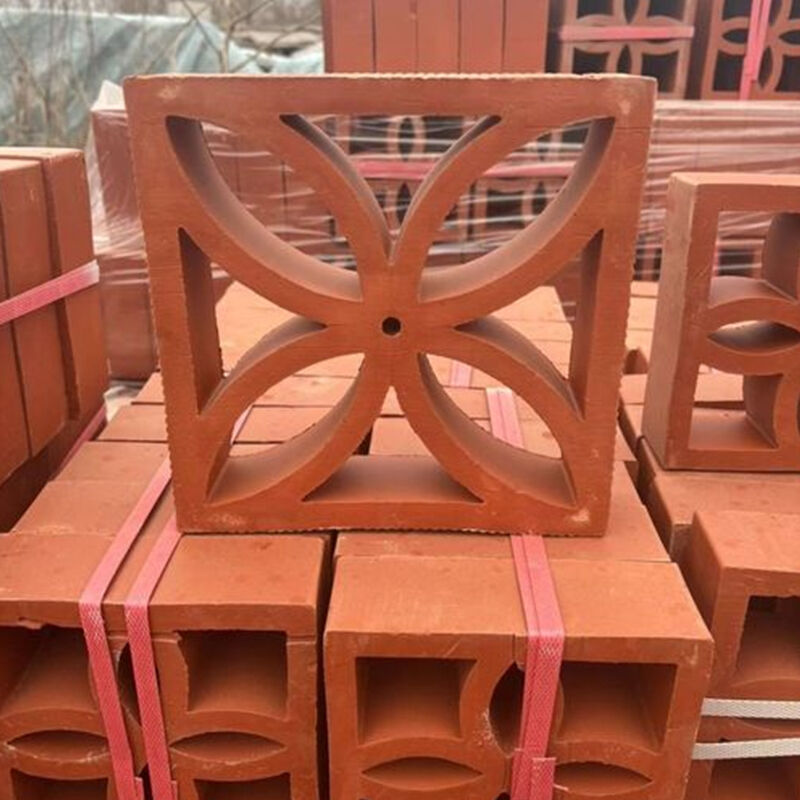 Lattice Terracotta Screen Vent Bricks Red Clay Breeze Blocks for Patio Privacy & Ventilation